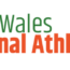 North Wales Regional Athletics Council logo. Image shows a map of Wales to the left of the name with North Wales in orange and the rest of wales in green. North Wales text in green and Regional Athletics Council in orange. @2x for retina.