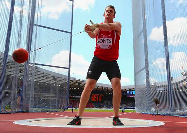 NWRAC Track and Field. Photo of Osian Jones