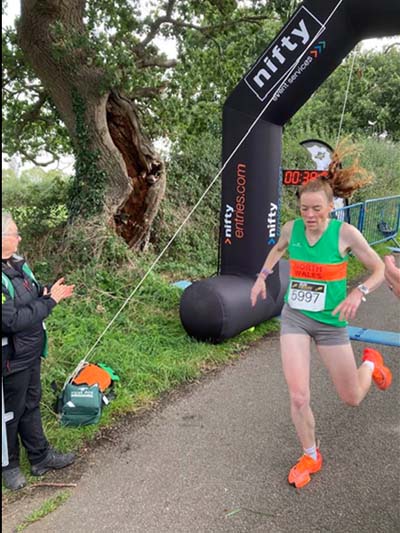 INTER COUNTY MATCH WITHIN THE FARNDON 10km RACE, 23.9.2023, Tracy Rogers places second.