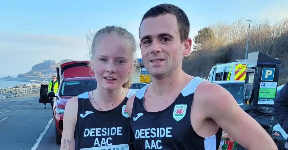 Twin Piers Race 10km 2025 Main Photo. Josh Griffiths and Eden O'Dea.